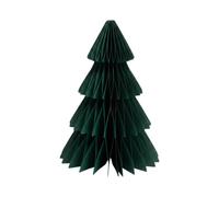 Four Candle Set of 3 Dark Green Paper Christmas Trees 20cm Four Candle Green