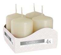 Four Candle Set Of 4 Pillar Candles 40X60mm Ivory