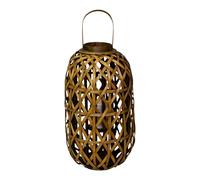 Four Candle Small Oval Bamboo Decorative Lantern - 45cm in Natural Four Candle Natural