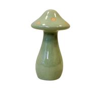 Four Candle Small Pale Green Ceramic Mushroom Decoration Four Candle Green