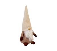 Four Candle Tall Cream Wool Christmas Gonk with White Beard 32cm in Off-White Four Candle Off-White