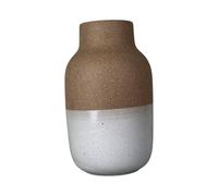 Four Candle Textured Taupe Ceramic Vase in White Four Candle White