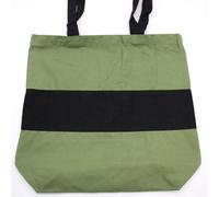 Four Candle Two Tone Cotton Bag 38X42X12Cm Green & Black 10Oz