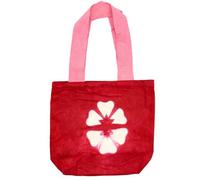 Four Candle Tye-Dye Cotton Bag (8Oz) 38X42X12Cm Maroon Flower Pink Handle