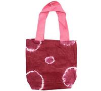 Four Candle Tye-Dye Cotton Bag (8Oz) 38X42X12Cm Maroon Rings Pink Handle
