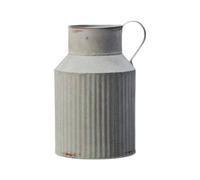 Four Candle Vintage White Ribbed Zinc Planter 26cm Four Candle White