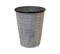 Four Candle Vintage Whitewashed Ribbed Long Tom Planter 28cm in Grey Four Candle Grey