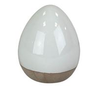 Four Candle White Ceramic Easter Egg Decoration 13.5Cm