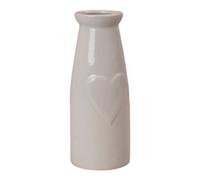 Four Candle White Ceramic Heart Bud Vase Four Candle White
