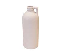 Four Candle White Tall Textured Ceramic Jug Vase 24cm Four Candle White