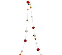 Four Candle Wool Pumpkin Decorative Garland - 180cm in Yellow Four Candle Yellow
