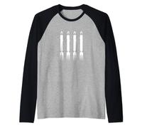 Four Candles Fork Handles British Comedy Raglan Baseball Tee