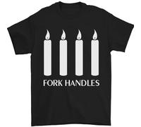 Four Candles Fork Handles Funny Two Ronnies Mens T-Shirt 100% Cotton Black L
