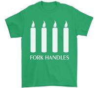 Four Candles Fork Handles Funny Two Ronnies Mens T-Shirt 100% Cotton Irish Green XL