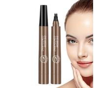 Four Claw Eyebrow Pencil, Waterproof 4 Fork Tip Brow Pen, 5-Star Effect Liquid Eye Brow Pen, Long Lasting Smudge-Proof Eye Makeup for Women and Girls