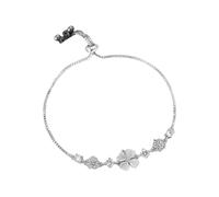 Four Clover Bracelet | Clover Jewelry,Lightweight Comfort-Fit Charm Jewelry Bangle Wrist Accessory for Stacking Combinations Everyday Wear Evening Party