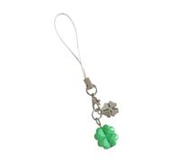 Four Clovers Phone Charm Keychain Lucky Acrylic Accessories Sparkling Crystal Phone Chain for Keys and Purse Decoration, Lucky Charm for Keys and Phones, フリーサイズ