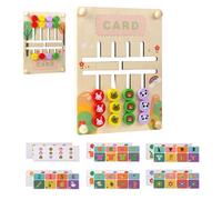 Four Color Coding Double Sided Logic Board Game | Wooden 30x22.5x4.2cm | Early Learning Educational Puzzle For Kids 36+ Months Parent Child Interactive Brain Teaser Toys