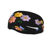 Four color flowers Sports Sweat-Absorbing Headband Suitable for Running Yoga Fitness Cycling and Tennis