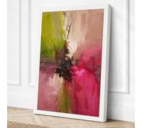 Four Colour Ground Abstract Canvas Wall Art Print 30x20 Inch (76 x 51 cm)