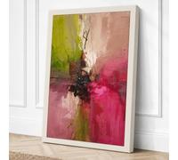 Four Colour Ground Abstract Canvas Wall Art Print 30x20 Inch (76 x 51 cm)
