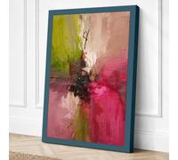 Four Colour Ground Abstract Canvas Wall Art Print 30x20 Inch (76 x 51 cm)