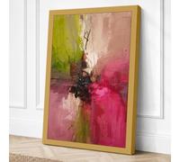 Four Colour Ground Abstract Canvas Wall Art Print 36x24 Inch