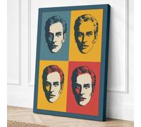 Four Coloured Portraits Pop Canvas Wall Art Print 30x20 Inch (76 x 51 cm)