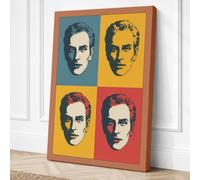 Four Coloured Portraits Pop Canvas Wall Art Print 36x24 Inch (91 x 61 cm)