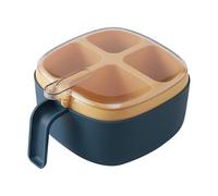 Four Compartment Jar Stylish Design Easy to Organize Say Goodbye Clutter and Enhance Cooking Pleasure! Flour Canisters with Airtight Lids (C, 16cm)