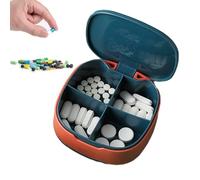 Four Compartment Operator Box - Pocket Container | Travel Pill Organizer, Tablet Case for Daily Use, Portable Mini Container for Purses or Purses