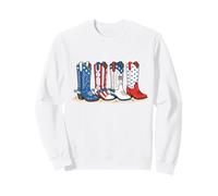 Four Cowboy Boots American flag 4th July Sweatshirt