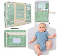 Four Cuddles Portable Newborn Baby Changing Mat Waterproof Extra Wide Long Padded Foldable Wipe Clean Mat Travel Bag Baby Wish Gift Wet Wipes Bag