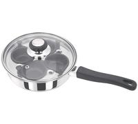 Four-Cup Egg Poacher and Stainless Steel Frying Pan, 20cm,