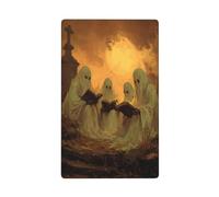 Four Cute Ghosts Reading Books On Graveyard Single Toggle Blank Wall Plate Light Switch Cover Decorative 1 Gang for Kitchen Room Bathroom Size 11.4x7cm