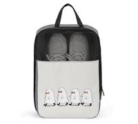Four Cute Ghosts Walking in A Line Shoe Bag for Travel Daily Use Anti-dust Storage Carrier Golf Shoe Pouch