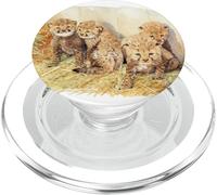Four Cute San Diego Male Cheetah Cubs Born 2026 PopSockets PopGrip for MagSafe