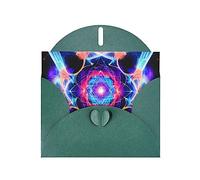 Four Dimensional Space Greeting Cards For All Occasions - Blank Greeting Cards With Envelopes, Holiday Cards 4x6 Inches (Horizontal) Dark Green