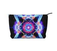 Four Dimensional Space Printed Corduroy Cosmetic Bag, Large Capacity Waterproof Travel toiletries Storage Bag