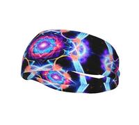 Four Dimensional Space Printed Sweat-Wicking Sports Headband for Men and Women, Perfect for Running, Basketball, Yoga, and Hiking.