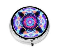 Four Dimensional Space This Small, Round, Three-Compartment Travel Pill Box is Perfect for Storing Daily medications, Vitamins, and on-The-go.