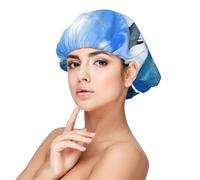 Four Dolphins In The Sea Of Whales,Adjustable Silk Hair Wrap Adult's Satin Sleeping Cap Hair Women's Elastic Sleep Bonnet