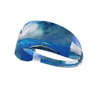 Four Dolphins In The Sea Of Whales,Sports Sweatband for Unisex Multi Headband Elastic Exercise Hairband