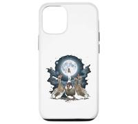 Four Ducks Howling at The Moon Funny Pet Parody Duck Case for iPhone 12/12 Pro