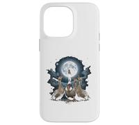 Four Ducks Howling at The Moon Funny Pet Parody Duck Case for iPhone 14 Pro Max