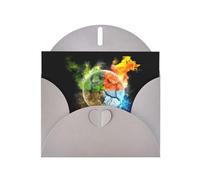 Four Elements Gray prints Greeting Cards 6x4-inch with Envelope | Perfect for writing greetings and thank-you notes