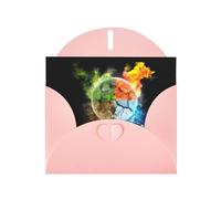 Four Elements Pink prints Greeting Cards 6x4-inch with Envelope | Perfect for writing greetings and thank-you notes