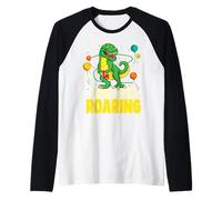 Four Ever Roaring 4 Years Old T-Rex Dinosaur 4th Birthday Raglan Baseball Tee