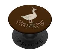 Four Ever Silly 4th Birthday Party Goose Animal Graphic PopSockets Adhesive PopGrip