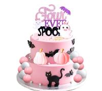 Four Ever Spooky Cake Topper Boo I'm Four Cake Topper Pink Halloween 4th Birthday Party Decorations for Halloween Girl's 4 Years Old Birthday Supplies
